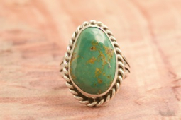 Genuine Royston Turquoise Sterling Silver Navajo Ring